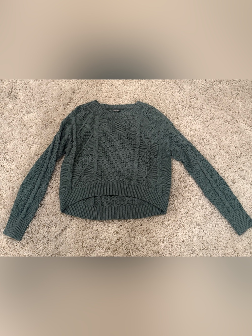 Target Women’s Cable Knit Sweater in Green